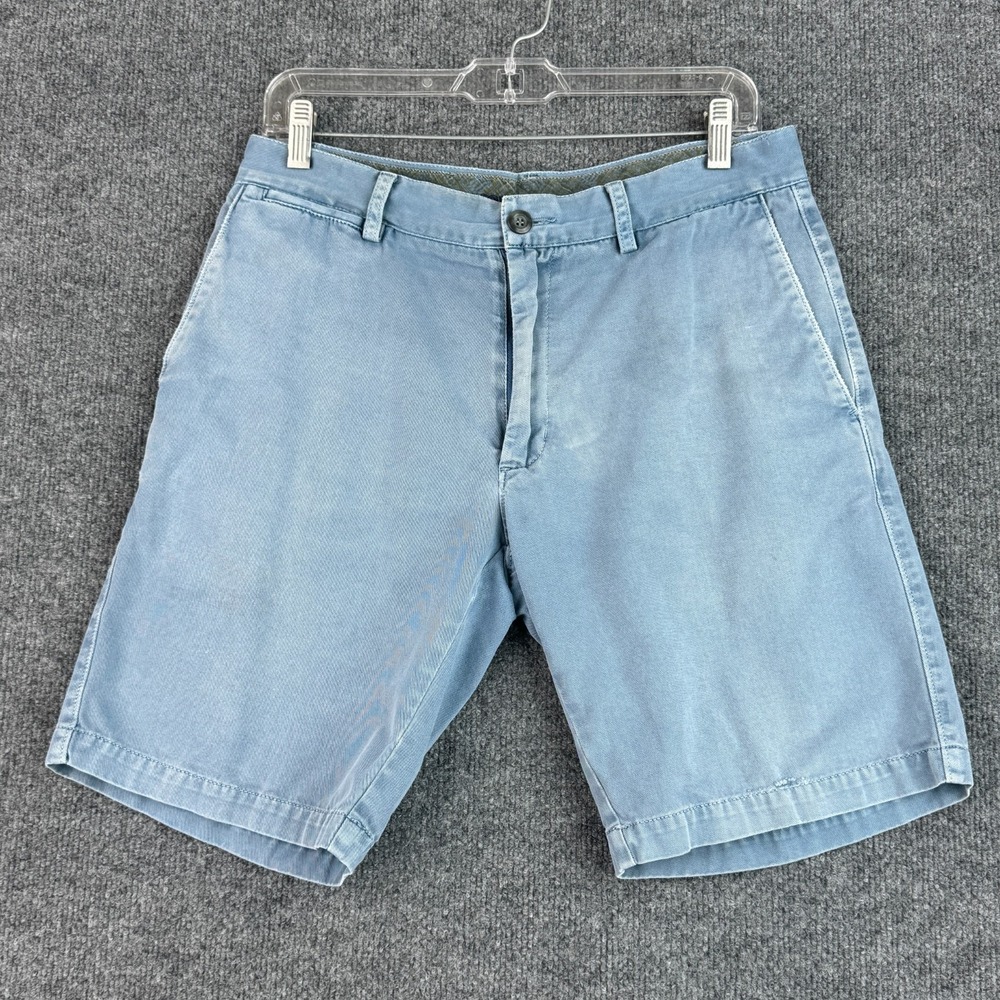 Reyn Spooner Chino Shorts Mens 32x9 Blue Faded Casual Travel Vacation Old Money